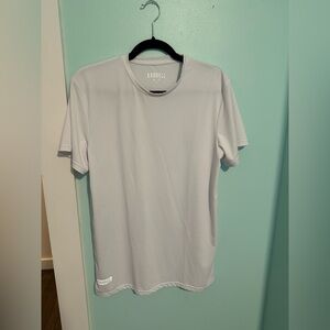 Men’s White Short Sleeve Workout Crew Neck Tee